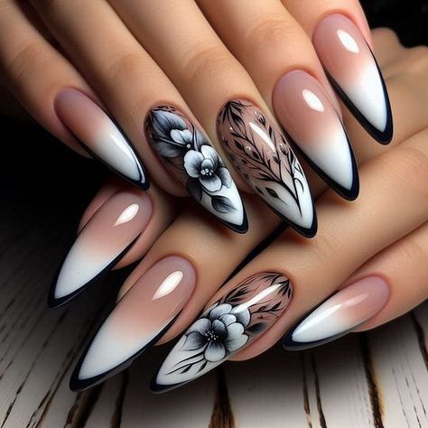 Nagellack Trends, Nagel Tips, Floral Nail Art, Nail Forms, Nail Polish Designs, Nail Designs Spring, Floral Nails, Nail Accessories, Flower Nails