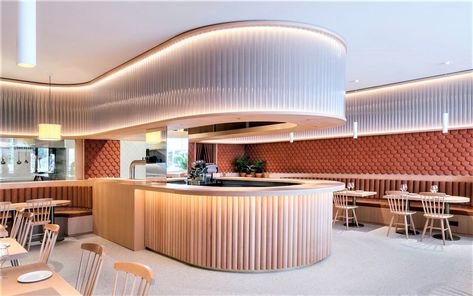 Bakery Design Interior, Architectural Lighting Design, Asian Restaurants, Counter Design, Lounge Design, Cafe Shop, Light Architecture, Cafe Interior, Cafe Bar