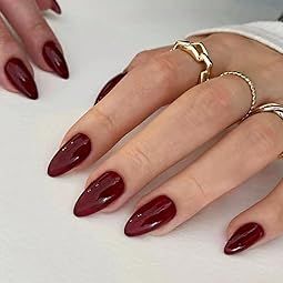 Related Posts - Amazon.com Jelly Stickers, Classy Nail Art, Wine Nails, Long Almond, September Nails, Stick On Nails, Classy Nails, Manicure E Pedicure, Valentine's Day Nails