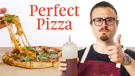 Making Pizza At Home, Joshua Weissman, Pizza At Home, Making Pizza, Perfect Pizza, Pumpkin Carving Templates, Italian Pizza, How To Make Pizza, Pizza Recipes Dough