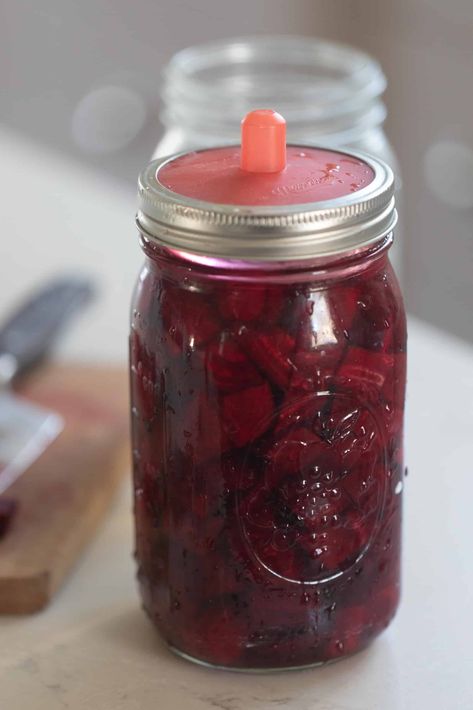 Fermented Beets Purposeful Pantry, Fermented Beets, Beets Recipe, Farmhouse On Boone, Raw Beets, Fermented Pickles, Healthy Probiotics, Fresh Beets, Fermentation Recipes