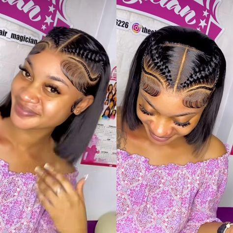 Short Hair Installation Styles, Short Straight Frontal Wig Hairstyles, Straight Lace Wig Hairstyles, Lace Bob Hairstyles, Frontal Braid Hairstyles, Frontal Bob Hairstyles For Black Women, Short Frontal Wig Hairstyles, Bob Hairstyles For Black Women Wigs, Lace Front Hairstyles Black Women