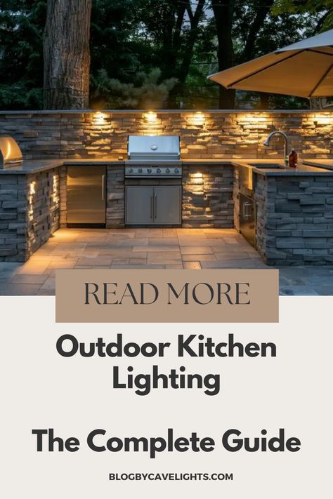 🍳 Light up your outdoor cooking area with our expert tips for outdoor kitchen lighting! Whether you're grilling under the stars or hosting a dinner party, discover how to create a welcoming ambiance with stylish outdoor lights. Click for outdoor culinary inspiration! ✨🏡 Bbq Lighting Ideas, Lighting For Outdoor Kitchen, Outdoor Kitchen Lighting Ideas, Kitchen Light Ideas, Outdoor Kitchen Lighting, Backyard Decor Ideas, Outdoor Grill Area, Outdoor Cooking Area, Montana House