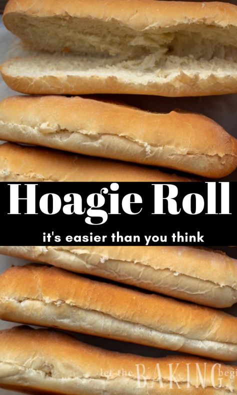 How To Make Sandwich Rolls, Easy Hoagie Rolls, Home Made Hoagie Rolls, How To Make Hoagie Rolls, Hoagie Rolls Homemade, Homemade Hogue Rolls, Homemade Grinder Rolls, Diy Hoagie Rolls, Soft Hoagie Roll Recipe