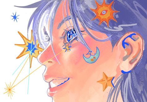 Stars In Your Eyes, Arte Inspo, Wow Art, Flash Art, Fabric Beads, Ethereal Art, Tattoo Flash, 영감을 주는 캐릭터, Art Block