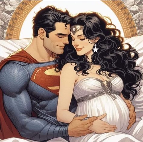 Superman Wonder Woman Couple, Superman And Wonder Woman Couple, Wonder Woman Fan Art, Superman Love, Superman And Wonder Woman, The New Yorker Magazine, Supergirl Superman, New Yorker Magazine, Superman Family