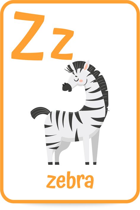 Letter Z Zebra Craft, Words Starting With A, Flashcard Template, Teacher Prints, Alphabet Banner, Melonheadz Clipart, Z Alphabet, Z Letter, Preschool Workbooks