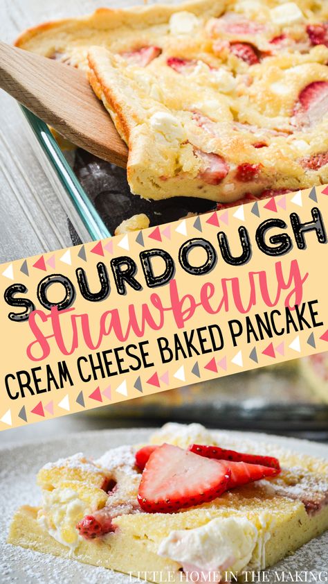 Sourdough Discard Strawberry, Strawberry Sourdough, Cheese Sourdough, Sourdough Discard Recipe, Amish Bread Recipes, Frozen Strawberry Recipes, Discard Recipe, Cream Cheese Bread, Sourdough Pancakes