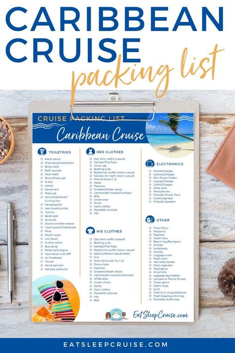 If you are planning a Caribbean cruise vacation, be sure to download our free printable packing list for what to wear and tips on what to bring to make your cruise the best and most comfortable it can be. No matter if it's a quick weekend cruise, a full 7-day cruise, or even an extended adventure, we can help you plan for everything. Take advantage of our experience and download your checklist today! Norway Packing List, Cruise Packing List Caribbean, Free Printable Packing List, Caribbean Cruise Packing, Cruise Caribbean, Cruise Packing List, Printable Packing List, Cruise Ideas, Resort Casual