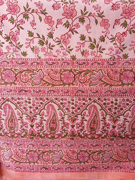 Rajasthan Textiles Gallery-Sanganeri Block Print Rajasthan Block Print, Block Print Pattern Textiles, Block Print Pattern Design, Sanganeri Print Motifs, Jaipur Textiles, Indian Block Print Motifs, Indian Patterns Textiles, Indian Textile Prints, Indian Block Print Designs