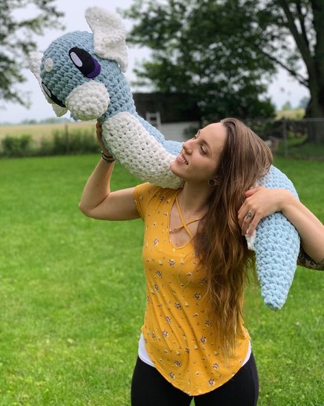 Dratini Pokemon, Pokemon Crochet Pattern, Bernat Baby Blanket Yarn, Crochet Pokemon, Pokemon Pattern, Pokemon Plush, Crochet Amigurumi Free, Plush Pattern, Diy Crochet Projects