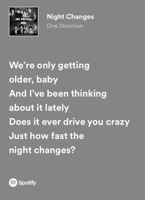 One Direction Lyrics Aesthetic, One Direction Spotify Lyrics, Relatable Lyrics, One Direction Lyrics, One Direction Songs, Great Song Lyrics, Yearbook Quotes, Meaningful Lyrics, Song Lyric Quotes