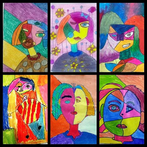 Picasso Paintings For Kids, Picasso Kids Art Projects, Picasso Portraits For Kids, Picasso Faces For Kids, Picasso Art For Kids, Picasso Art Lesson, Picasso Art Projects For Kids, Picasso For Kids, Picasso Kids