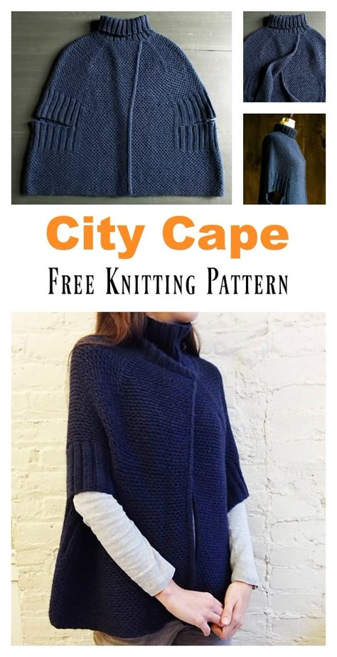 Knitted Cape Pattern, Crochet Caplet, Poncho Knitting, Crochet Cape, Cape Pattern, Poncho Knitting Patterns, Knitted Cape, Quick Knits, Poncho Pattern