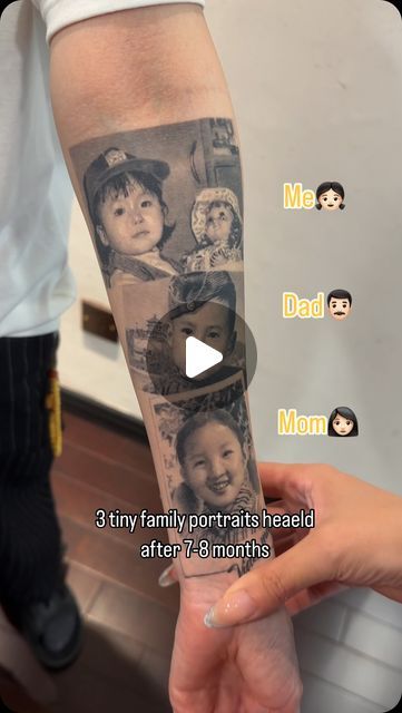 Family Portrait Tattoo, Realism Portrait Tattoo, Micro Realism Tattoo, Realism Portrait, Micro Realism, Drawing Details, Nature Light, Family Tattoos, Realism Tattoo