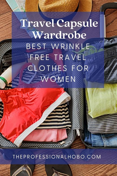 My Travel Capsule Wardrobe: Best Wrinkle Free Travel Clothes for Women Wrinkle Free Travel Clothes For Women, Travel Outfit Summer Airport, Travel Capsule, Travel Clothes, Travel Clothes Women, Travel Capsule Wardrobe, Bag Essentials, My Travel, Packing Tips For Travel