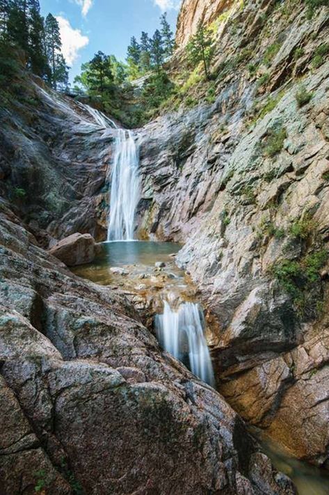 Seven Falls Colorado Springs, Colorado Springs Photography, Colorado Springs Vacation, Ranch Vacation, Seven Falls, Things To Do In Colorado, Trip To Colorado, Road Trip To Colorado, Mountain Waterfall