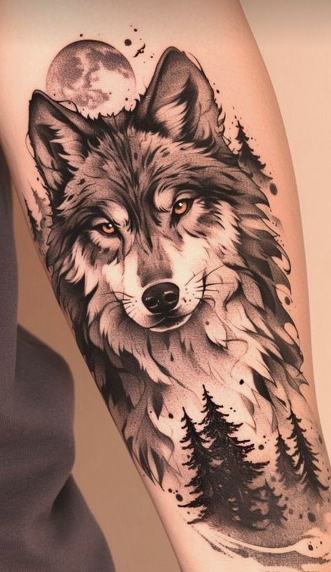 Wolf Related Tattoos, Wolf Tattoo Unique, Wolf Tattoo Reference, Wolf Tattoo Feminine, Wolf Hand Tattoos For Women, Wolf Totem Tattoo, Wolf Tattoo Design For Women, Native Wolf Tattoo, Two Wolf Tattoo