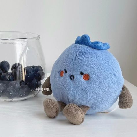 Blueberry Stuffed Animal, Blueberry Plush, Blue Plushie, Food Plushies, Jellycat Stuffed Animals, Bff Drawings, Fancy Makeup, Kawaii Plushies, Cute Stuffed Animals