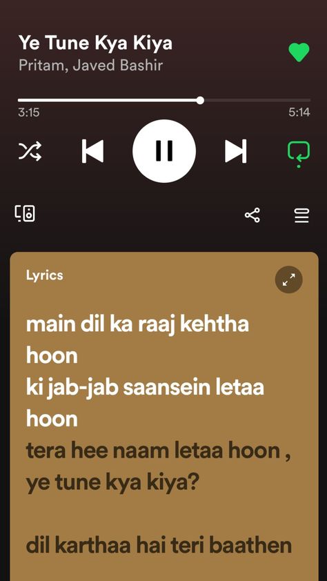 Hindi Songs Spotify Lyrics, Songs Aesthetic Spotify, Train Lyrics, More To Life Quotes, Hindi Love Song Lyrics, Sarcastic Words, Cute Couple Text Messages, Therapy Playlist, Bollywood Quotes