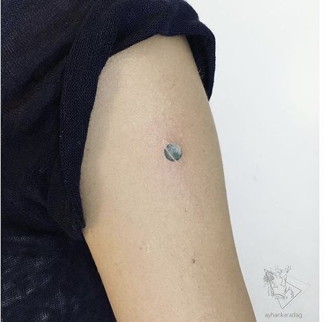 Uranus Planet Tattoo, Tiny Planet Tattoo, Tiny Planet Tattoos, Uranus Tattoo, Uranus Planet, Planet Tattoo, Tats Ideas, Pluto Planet, Related Tattoos