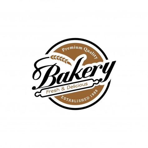 Bakeshop Logo, Bakery Logo Ideas, Bakery Vintage, Baking Logo, Bakery Branding, Cake Logo Design, Logo Banner, Restaurant Logo, Cake Logo