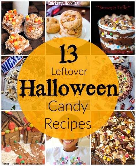 13 Leftover Halloween Candy Recipes Leftover Halloween Candy Recipes, Halloween Candy Recipes, Leftover Candy, Leftover Recipes, Leftover Halloween Candy, Leftovers Recipes, Halloween Snacks, Halloween Desserts, Halloween Food