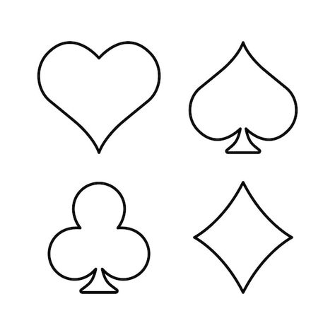 La Carte à Jouer Convient à L'ensemble D... | Premium Vector #Freepik #vector #jeux-cartes #ace #poker #carte-poker Card Symbol Tattoo, Cards Drawing Poker, Club Card Symbol Tattoo, Poker Symbols, Poker Card Symbols, Playing Card Symbols, Tattoo Bar, Poker Art, Ace Card