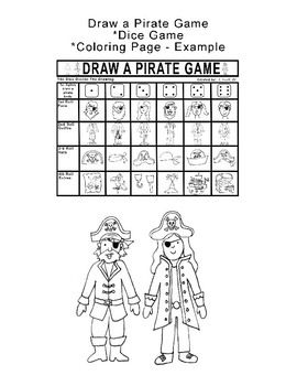 Draw a pirate dice game. Students drawings are determined by the roll of the dice. Homeschool Group Activities, Roll And Draw, Babysitting Crafts, School Holiday Activities, Map Games, Pirate Games, Indoor Games For Kids, Pirate Day, Record Art