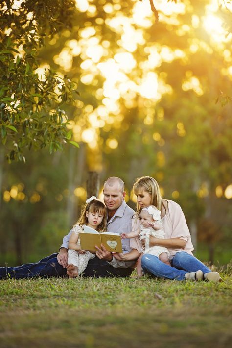 Family Photography. Beautiful Memories Photography. Rockhampton, Central Queensland Photographer. Photoshoot inspiration. https://www.facebook.com/photographybeautifulmemories Family reading a book together Family In Garden, Family Park Photoshoot, Family Of 3 Park Photoshoot, Family Photoshoot In Park, Family Picnic Photoshoot, Park Bench Family Photo, Lifestyle Photography Family Backyard, Toddler Photoshoot, Family Photoshoot Poses