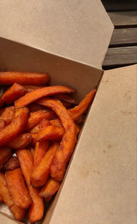 Sweet Potato Fries Aesthetic, Sweet Potato Aesthetic, Potato Aesthetic, Fries Aesthetic, Sweet Potato Bites, 2025 Diary, Take Out Food, Potato Bites, Digital Gallery