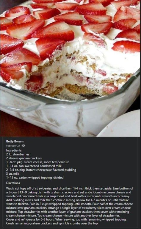 2 Ingredient Dinner Recipes, Strawberry Cream Cheese Shortcake, Easy Dessert Recipes Quick 3 Ingredients, Old Fashioned Dessert Recipes, Strawberry Lasagna Desserts, Lasagna Desserts, Dessert With Strawberries, Strawberry Lasagna, Lasagna Dessert