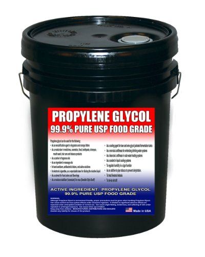 Propylene Glycol - Food Grade USP - 5 Gallon Pail  5 Gallons  Propylene Glycol Food Grade USP  100% Pure Propylene Glycol  Cryltal Clear  Made in the USA in Safety Sealed Resealable HDPE Container Liquid Oil, Engineering Tools, Food Additives, Pureed Food Recipes, Vegetable Glycerin, Health Drink, Skin Cleanser Products, Beauty Store, Propylene Glycol