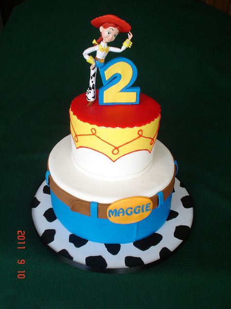 Jessie Toy Story Cake by valscustomcakes, via Flickr Jessie Toy Story Cake, Jesse Toy Story, Cowgirl Cake, Toy Story Birthday Cake, Toy Story Party Ideas, Toy Story Bday, Cowgirl Cakes, Toy Story Theme, Jessie Toy Story