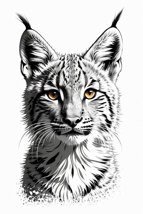 Bobcat Tattoos For Women, Petit Tattoo, Eagle Pictures, Cnc Engraving, Spirit Animals, Cat Nails, Beautiful Locations Nature, Pencil Art Drawings, Lynx