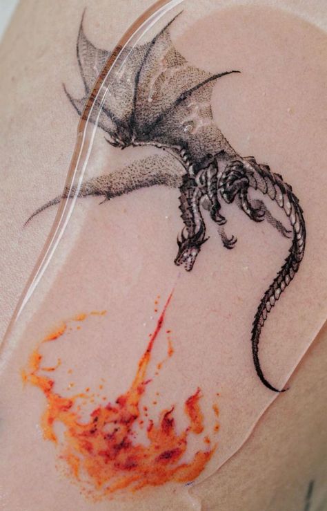 Dragon Fire Tattoo, Bio Drawing, Dragon Sleeve, Dragon Book, Dragon Designs, Healthy Bodies, Tiny Dragon, Dragon Sleeve Tattoos, Elements Tattoo