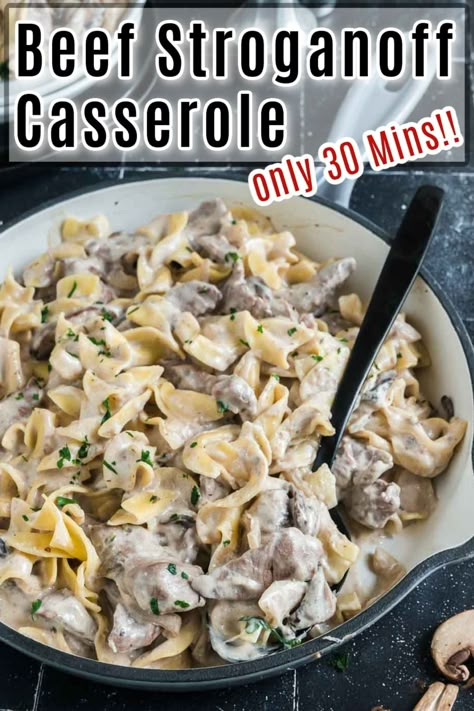 Beef Stroganoff Sour Cream, Beef Stroganoff Instant Pot, Hamburger Beef Stroganoff, Beef Stroganoff Casserole, Steak Stroganoff, Beef Mushroom Stroganoff, Chuck Steak Recipes, Beef Tips And Noodles, Beef Chuck Steaks