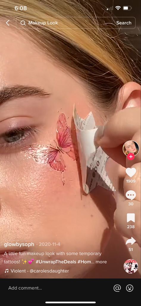 Butterfly Tattoo Makeup, Tattoo Makeup, Barbie Movie, Makeup Tattoos, Barbie Movies, Enchanted Forest, Butterfly Tattoo, Skin Makeup, Enchanted