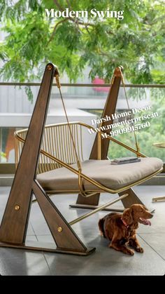 Modern wooden swing for balcony of indian home. This indoor zula can also be placed in living room of indian home. connect on 9909915760 for more details on Contemporary Swing designs for indian home decor. best swing with stands as part of wooden living room furniture. #modernhomedesign #modernswing #zula #indianhome #livingroom Swing In Living Room, Wooden Living Room Furniture, Wooden Living Room, Indoor Swing, Wooden Swing, Swing Design, Furniture Details Design, Wacky Hair, Wooden Swings