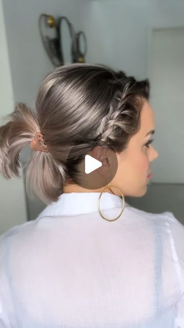 Ekaterina Guerra | Short Hairstyles + Makeup on Instagram: "#hairstyleoftheday ✨ you can leave it at just a ponytail or even do the claw clip with all the hair up 😉   Wishing you the best weekend🤗  Elastics linked at the bottom of your screen use code KATY20 for savings.  #hair #hairstyle #shorthairstyle #summervibes #weekendhair #shorthair #shorthairlove #hairstyleideas #hairstyletutorial #hairstylevideo #funhairstyles #peinados #bob #bobhairstyles #bobhaircut #shorthairlife" Weekend Hair, Easy Hair Updos, A Ponytail, Hairdos For Short Hair, The Claw, Easy Hair, Wish You The Best, Hair Life, Summer Nail