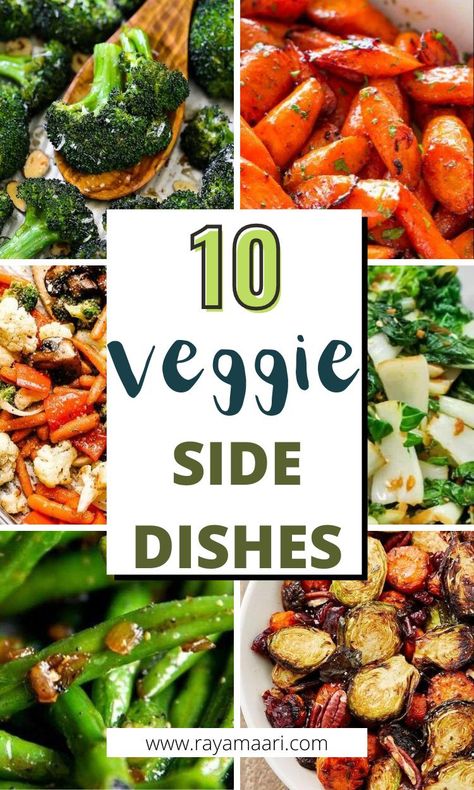 These are some of the best veggie dishes you can try. Veggie side dishes make a meal more filling in a healthy way.  Also, these vegetable dishes needing low carb vegetables. Holiday Veggies Sides, Easy Christmas Vegetable Side Dishes, Vegetable Main Dishes, Easy Veggie Sides, Tasty Potato Recipes, Christmas Vegetables, Mummy Recipes, Veggie Side Dish Recipes, Low Calorie Vegetables