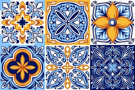 Italian ceramic tile pattern. Ethnic by incomible on @creativemarket Italian Tiles Pattern, Italian Pattern, Turkish Tiles, Italian Majolica, Turkish Pattern, Soyut Sanat Tabloları, Talavera Tiles, Spanish Tile, Mexican Talavera