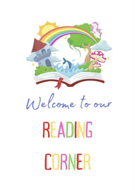 This Reading Corner sign is A4 size (also available in U.S letter size) and would help create a lovely, brightly coloured display to encourage children to read. Available as part of a home schooling bundle on my Etsy site. Reading Corner Poster, Golden Wedding Anniversary Party, Kids Charts, Corner Display, Kids Planner, Home Schooling, S Letter, School Schedule, Printable Posters