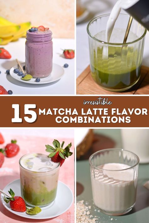 Bored of plain matcha lattes? Take your taste buds on a journey with 15 unique and delicious flavor combinations! This list offers a perfect blend of classic favorites and inventive ideas to inspire your next matcha latte creation.  From creamy and sweet to refreshingly fruity, discover endless possibilities to transform your matcha experience. So grab your whisk and get ready to elevate your matcha game! Matcha Flavor Combination, Flavored Matcha Latte, Protein Biscuits, What Is Matcha, Pistachio Milk, Matcha Recipes, Vanilla Protein Shakes, Matcha Latte Recipe, Coconut Ginger