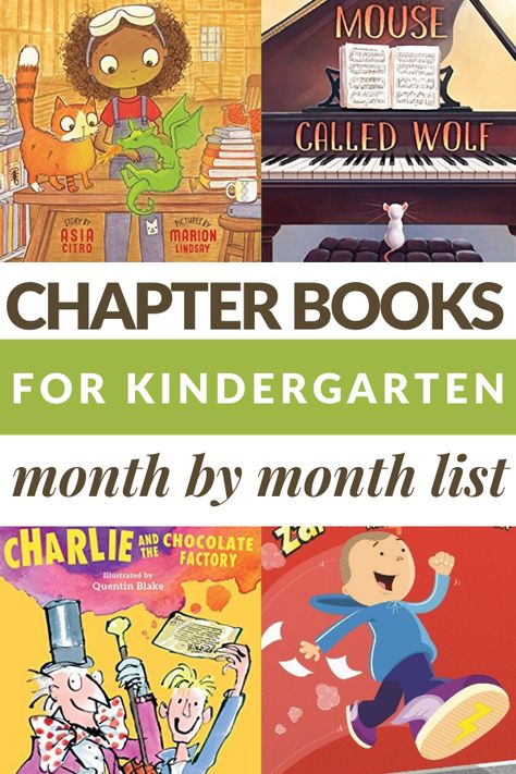 A month by month list of chapter books for kindergarteners to read aloud. Your whole year of read-alouds is planned with this free printable list of books. #kindergarten #teaching #chapterbooks #GrowingBookbyBook Books For Kindergarteners, Read Alouds Kindergarten, Best Books For Kindergarteners, Read Aloud Chapter Books, Kindergarten Reading Activities, List Of Books, Kindergarten Books, Read Aloud Books, Family Reading