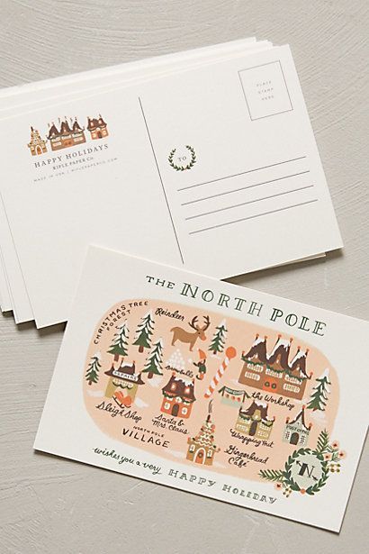 North Pole Map, Postcard Design Inspiration, Postcards Inspiration, Postcard Ideas, 카드 디자인, Postcard Set, Art Carte, The North Pole, Postcard Design