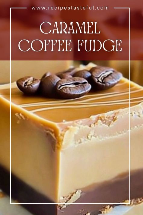 Indulge in the rich, velvety flavors of Caramel Coffee Fudge, where smooth caramel meets a hint of coffee in a decadent fudge. It’s the perfect sweet treat for coffee lovers and makes a great addition to any dessert table or as a homemade gift! Caramel Coffee Fudge Recipe, Pastries For Coffee Shop, Coffee Fudge Recipes Easy, Caramel Coffee Fudge, Caramel Fudge Recipe Condensed Milk, Opera Fudge Recipe, Chocolate Caramel Fudge Recipe, Fancy Fudge, Coffee Flavored Desserts