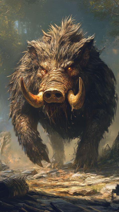 Boar Fantasy Creature, Boar Monster, Boar Warrior, Dungeons Master, Fantasy Mounts, Greek Monsters, Viking Mythology, Dark Fiction, Myths & Monsters