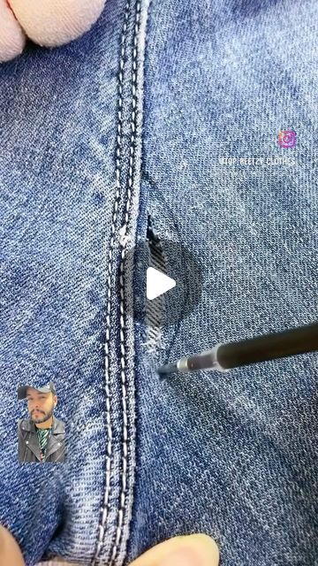 𝐖𝐄 𝐀𝐑𝐄 𝐌𝐄𝐍 on Instagram: "👌👌👌The best way to fix a hole in the pants👖🪡🧵 Comments below follow  for.more . . . #dailysuits #dapperlydone #justlift #classydapper #sprezza #beststyle #outfitgarids #suituptime #absolutebespoke #dapperlife #dapperlydone #wtwt #dapperlife" Sew Ripped Jeans, Repair Jeans, Sew Ins, Sewing Class, Sewing Studio, May 1, Hair Highlights, Sewing Hacks, Favorite Jeans