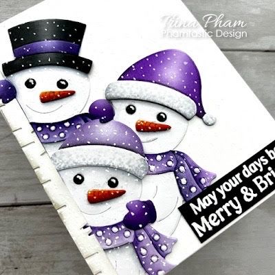 Hero Arts Peeking Snowman, Peeking Snowman Cards, Christmas Card Layouts Templates, Snowmen Cards Handmade, Peeking Snowman, Spellbinders Christmas Cards, Christmas Card Layouts, Funny Family Christmas Cards, Colour Christmas